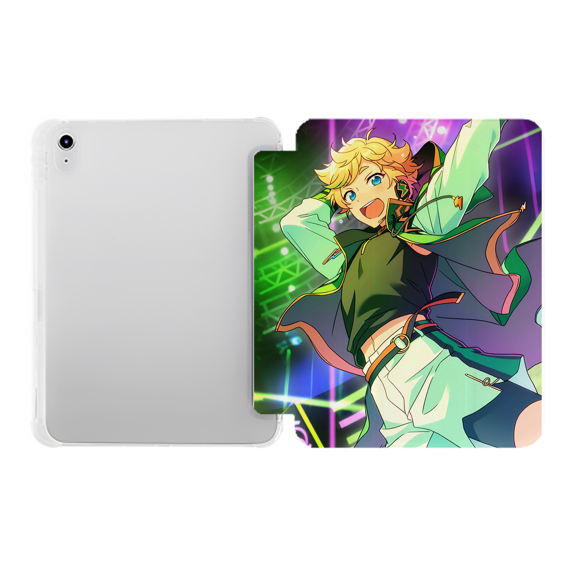 （画像用） あんさんぶるスターズ! Ensemble Stars IPad ケース ペン収納付き 三つ折りスタンド PUレザー×シリコン 対応機種9.5/10.5/10.9インチ